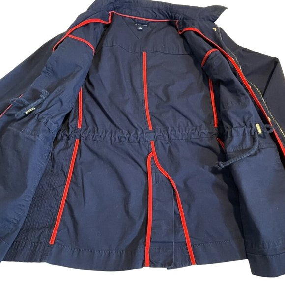 Tommy Hilfiger Full Zip Field Style Utility Chore Jacket Size Small Navy Blue - Picture 3 of 9